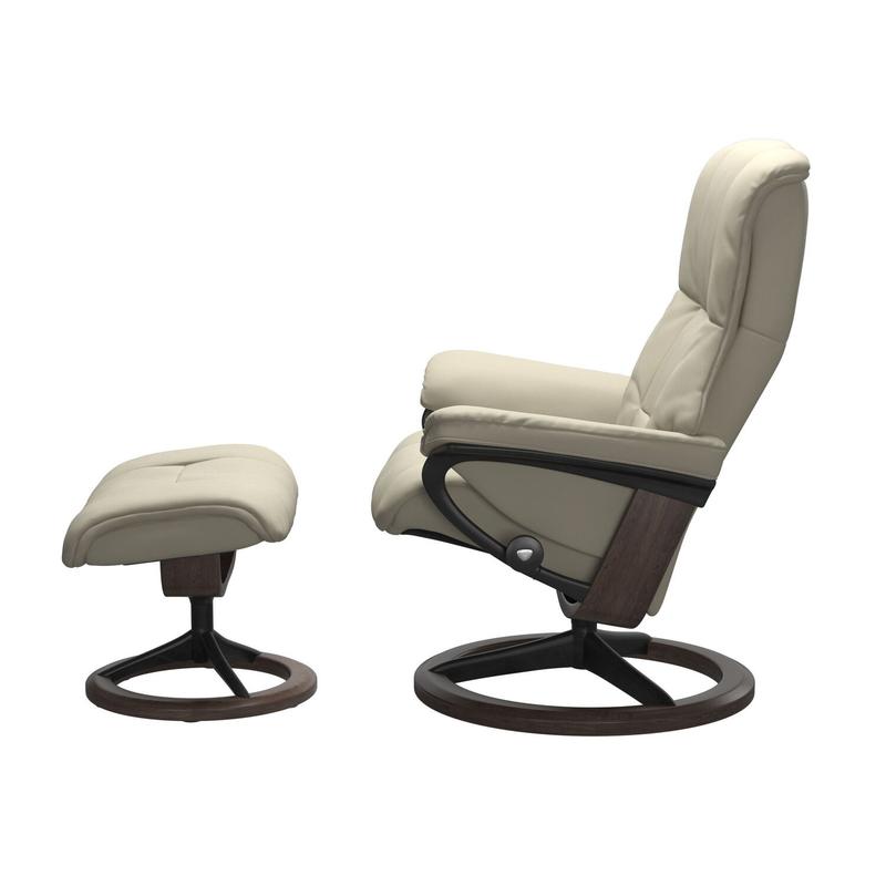 Stressless® Mayfair Chair and Ottoman Small Classic Base Chair in