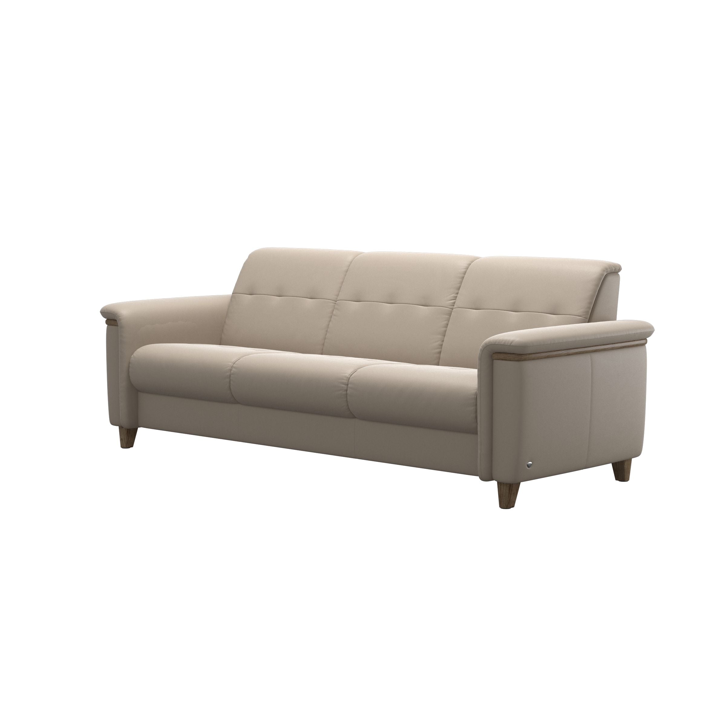 Stressless® Flora Sofa in Mushroom/Smoked Oak