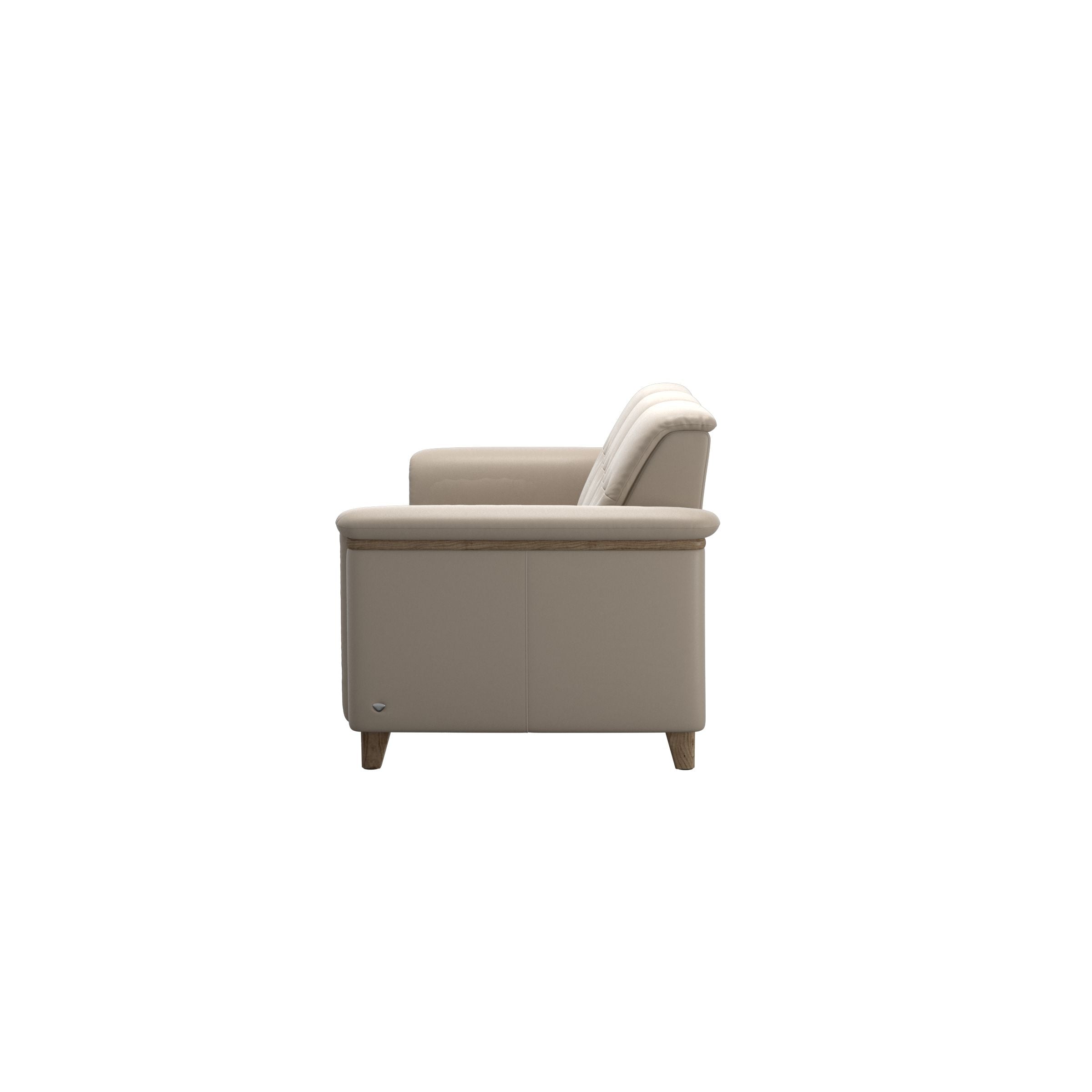 Stressless® Flora Sofa in Mushroom/Smoked Oak