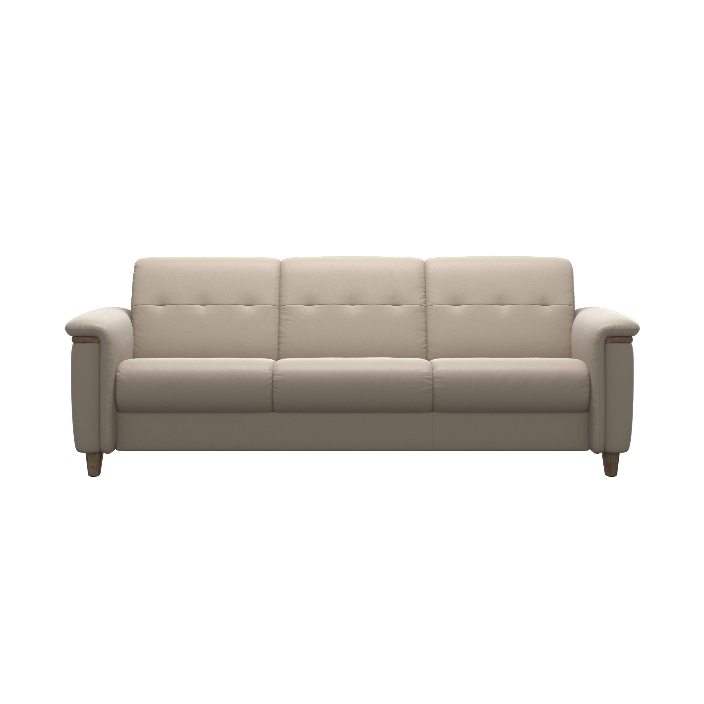 Stressless® Flora Sofa in Mushroom/Smoked Oak