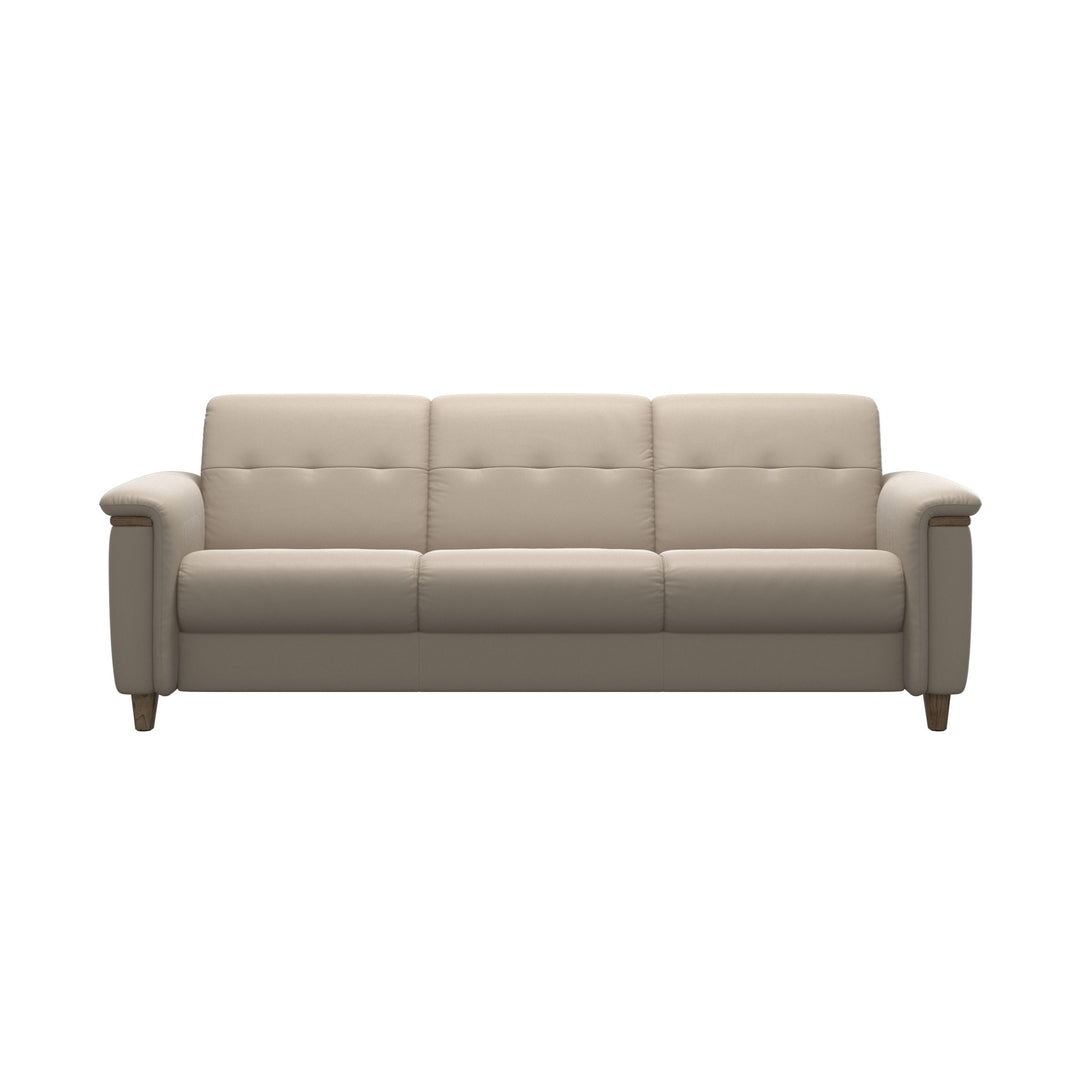 Stressless® Flora Sofa in Mushroom/Smoked Oak