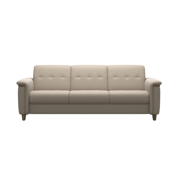 Stressless® Flora Sofa in Mushroom/Smoked Oak