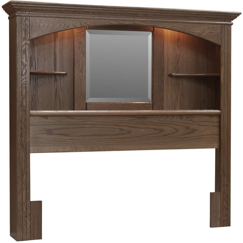 The McKinley Collection Queen Bookcase Headboard by Wolfcraft Furniture