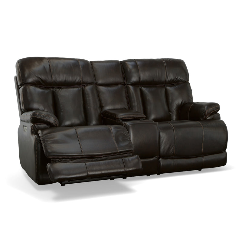 Clive Power Reclining Loveseat With Console by Flexsteel