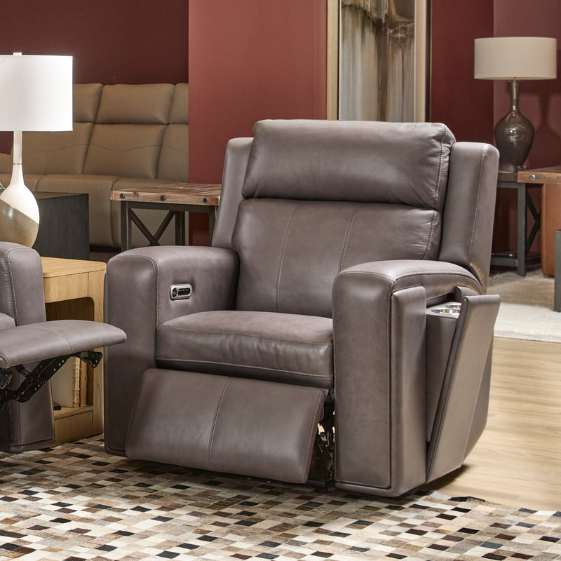 Wyatt Leather Power Recliner with Power Headrest & Lumbar by Flexsteel