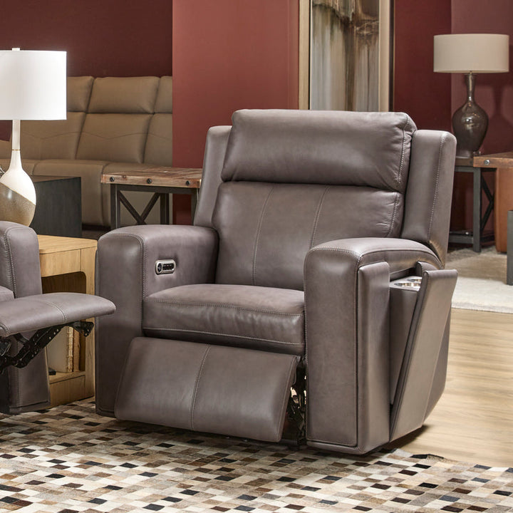 Wyatt Leather Power Recliner with Power Headrest & Lumbar by Flexsteel
