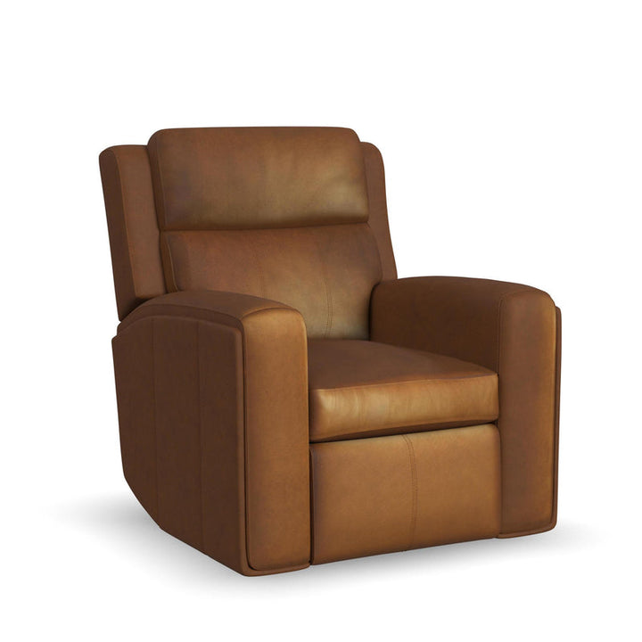 Wyatt Leather Power Recliner with Power Headrest & Lumbar by Flexsteel