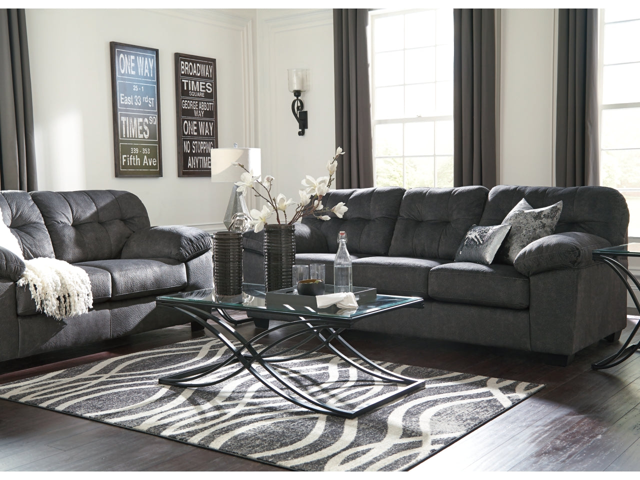 Accrington Loveseat in Granite by Ashley