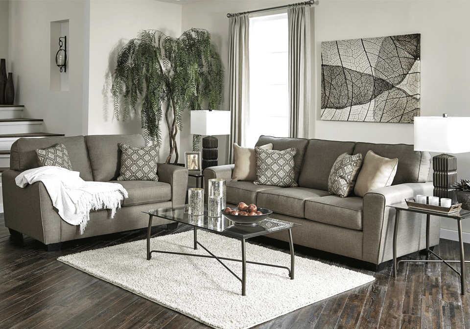 Calicho Loveseat in Cashmere by Ashley