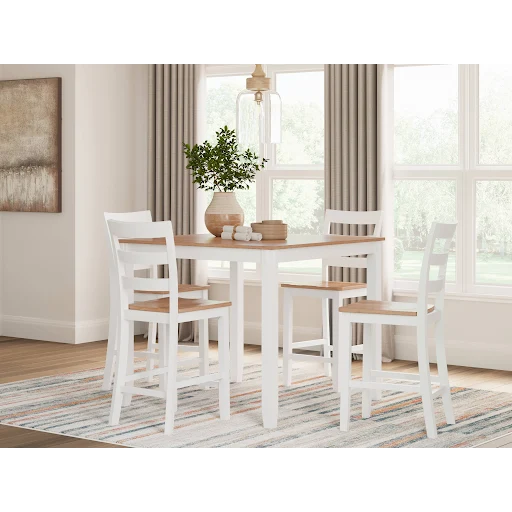Gesthaven Dining Table & 4 Bar Stools by Ashley