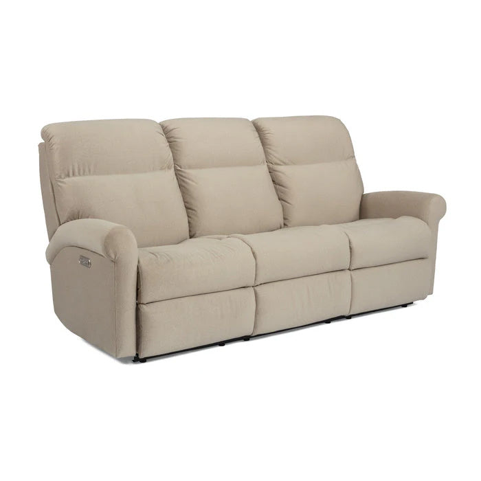 Clearance: Davis Power Reclining Sofa with Power Headrests by Flexsteel (In Brown)