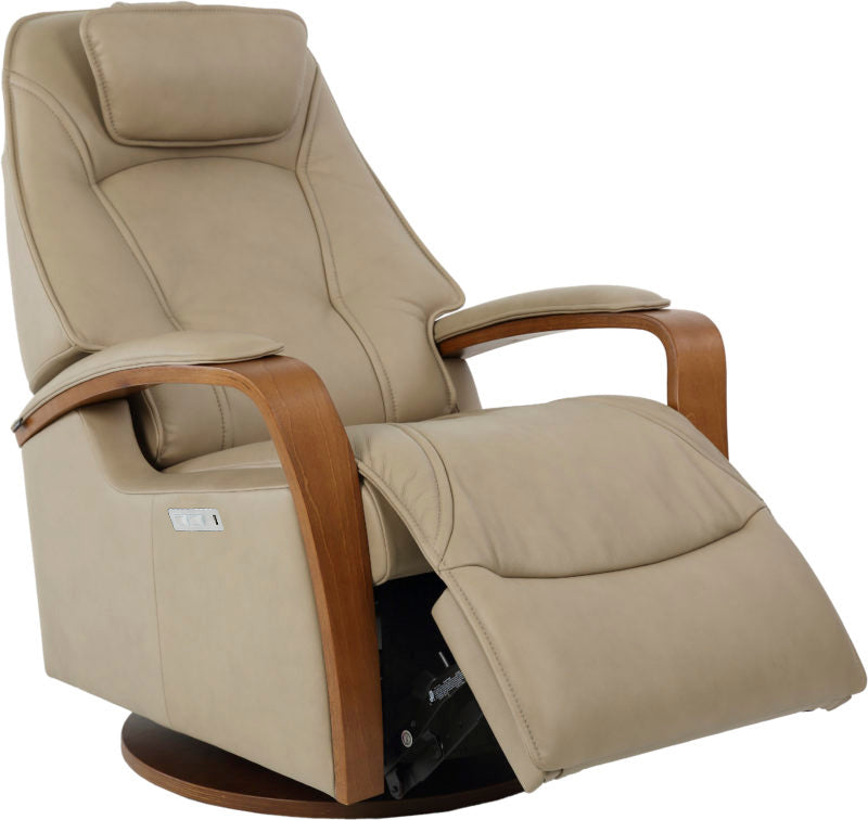 Helsinki Small Manual Swing Recliner in Tan by Fjords