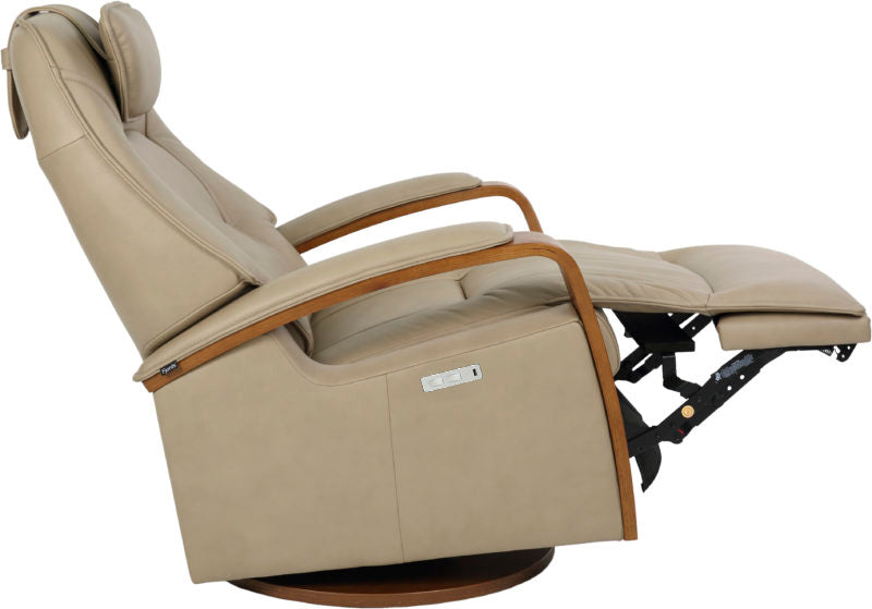 Helsinki Small Manual Swing Recliner in Tan by Fjords