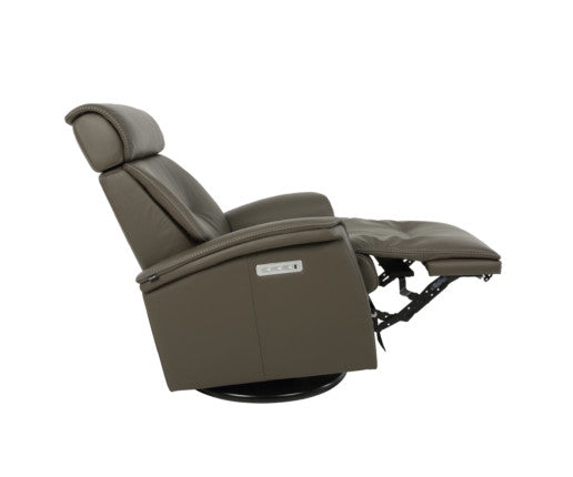Rome Power Swing Recliner in Graphite by Fjords