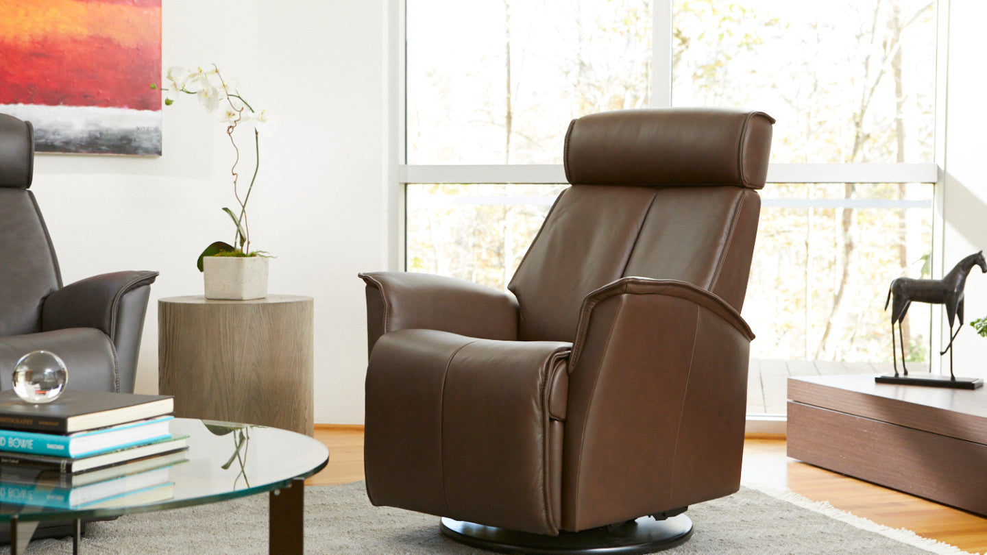 Venice Power Swing Recliner in Storm by Fjords