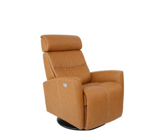 Milan Power Swing Relaxer Recliner in Vintage Cognac by Fjords