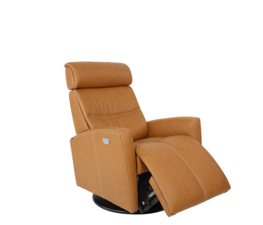 Milan Power Swing Relaxer Recliner in Vintage Cognac by Fjords