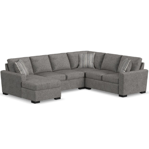 Theodore Stationary 4 Piece Sectional in Chrome by Flexsteel