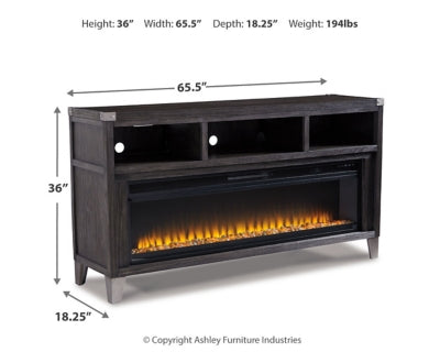 Todoe LG TV Stand with Fireplace by Ashley