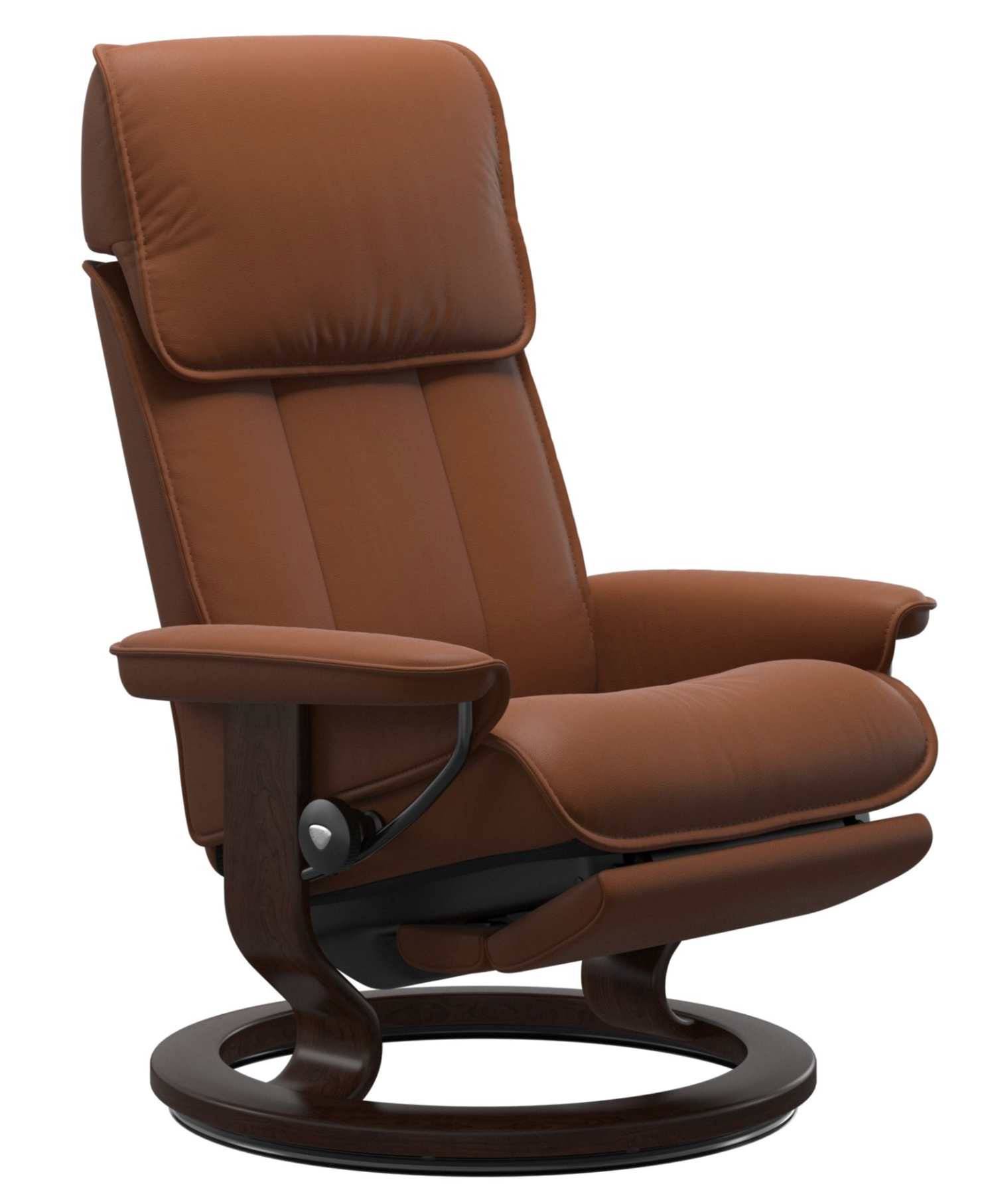 Stressless Admiral Chair Large with Power Base in Cognac