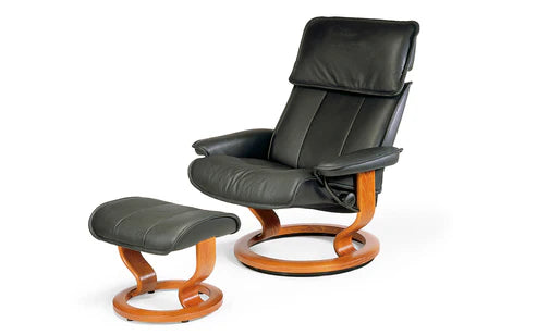 Stressless Admiral Chair and Ottoman Medium