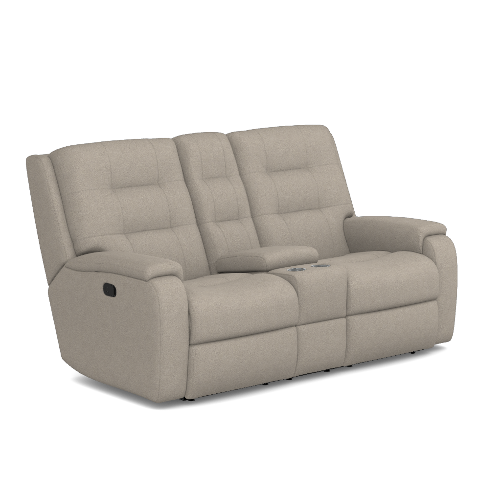 Arlo Power Reclining Loveseat With Console by Flexsteel