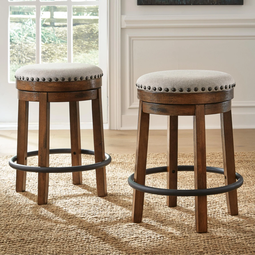 Valebeck Counter Height Upholstered Backless Bar Stool by Ashley