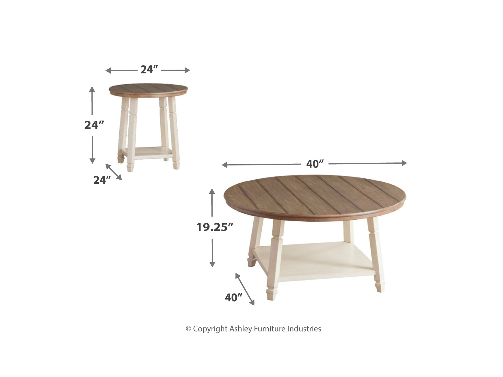 Bolanbrook Two-Tone Tables (Set of 3) by Ashley