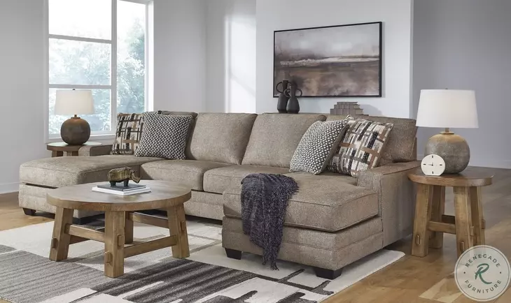 Cannonbrook Nutmeg 3-Piece Sectional with Chaise by Ashley