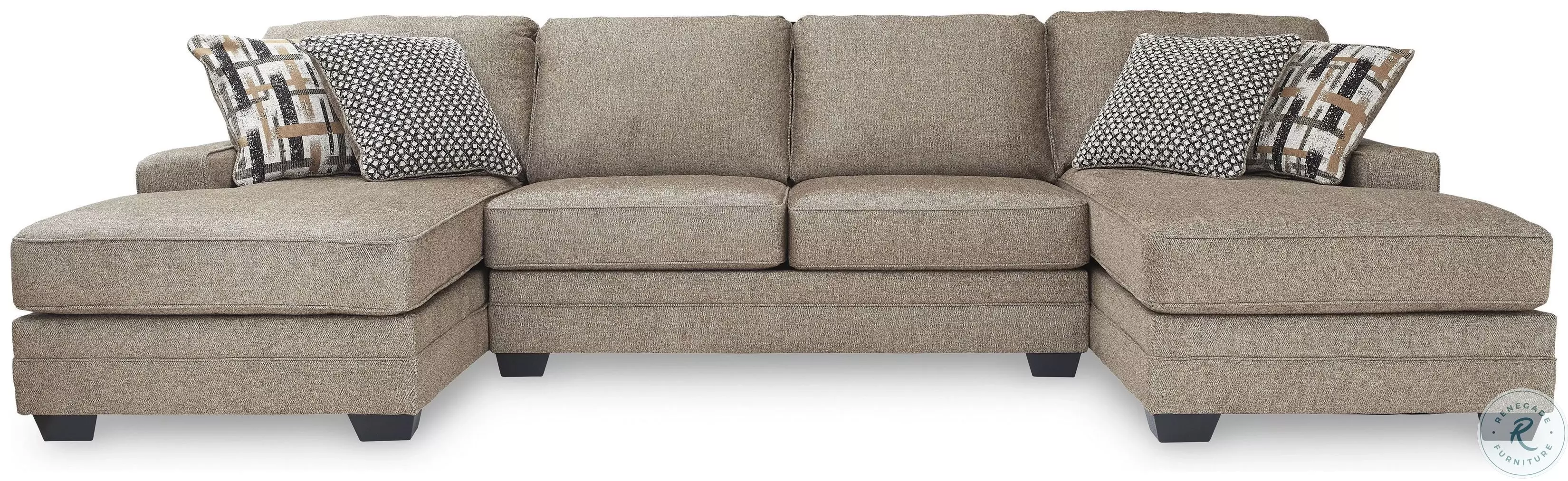 Cannonbrook Nutmeg 3-Piece Sectional with Chaise by Ashley