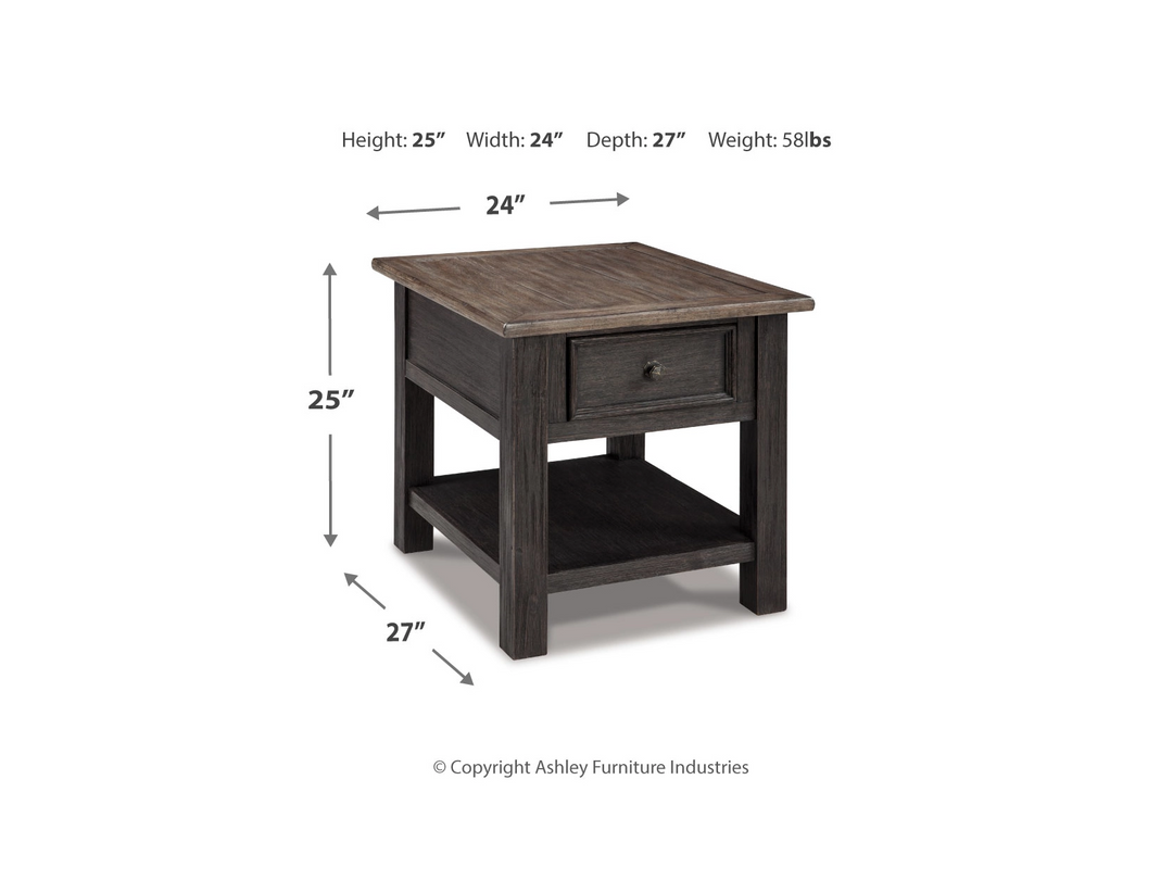 Tyler Creek Recktangle End Table by Ashley