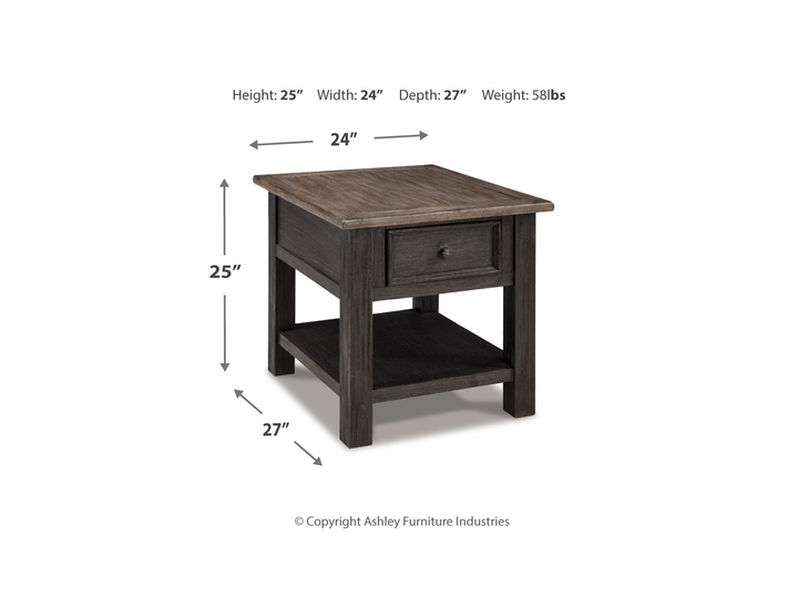 Tyler Creek Recktangle End Table by Ashley
