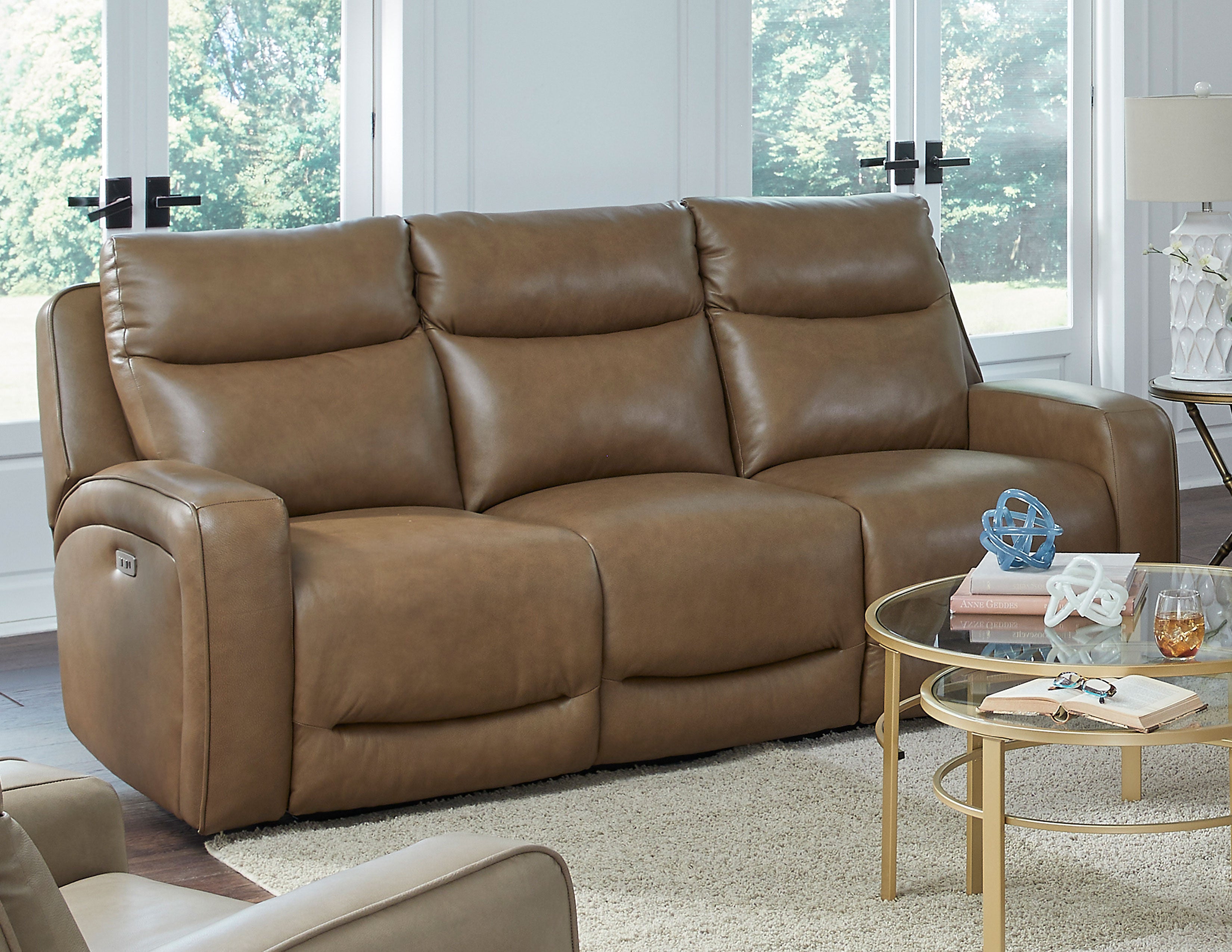 Hyde Park Sofa with Power Headrest by Southern Motion