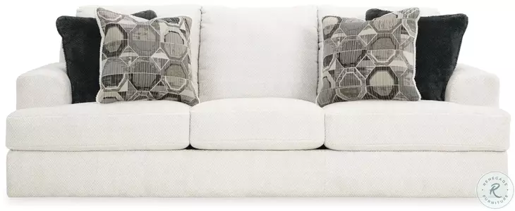 Karinne Linen White Sofa by Ashley