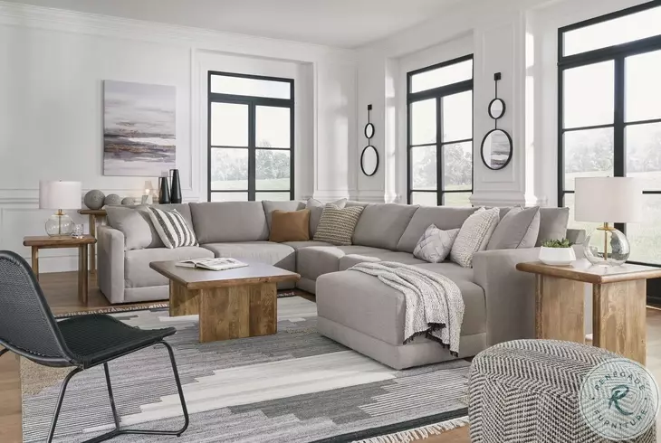 Katany Modular Shadow 6-Piece Sectional in Shadow by Ashley