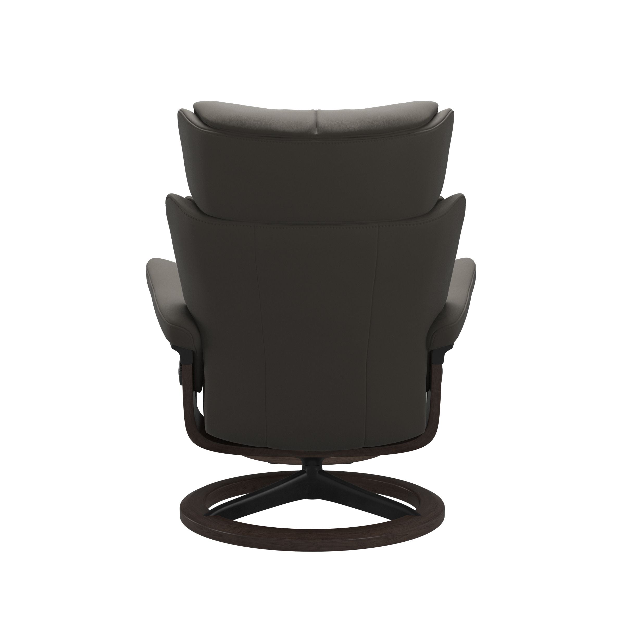 Clearance: Stressless Large Magic Signature Base Recliner with Ottoman in Paloma Metal Grey