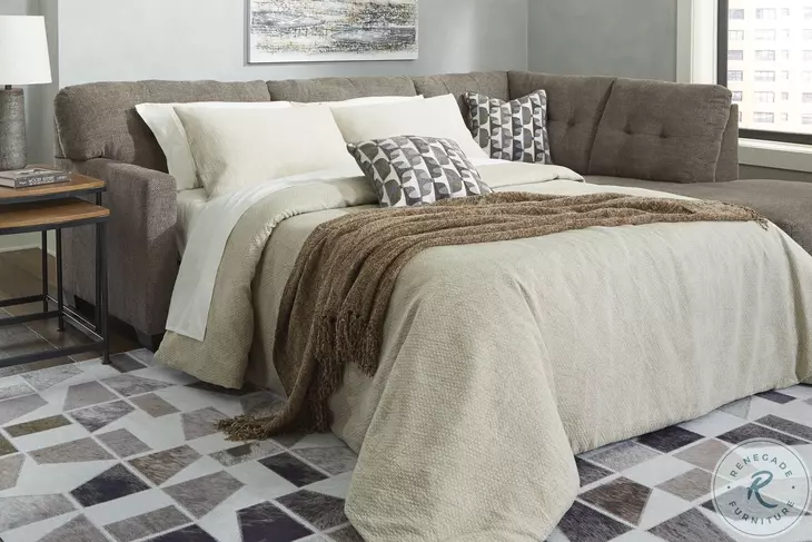 Mahoney 2-Piece Chocolate Sectional  by Ashley