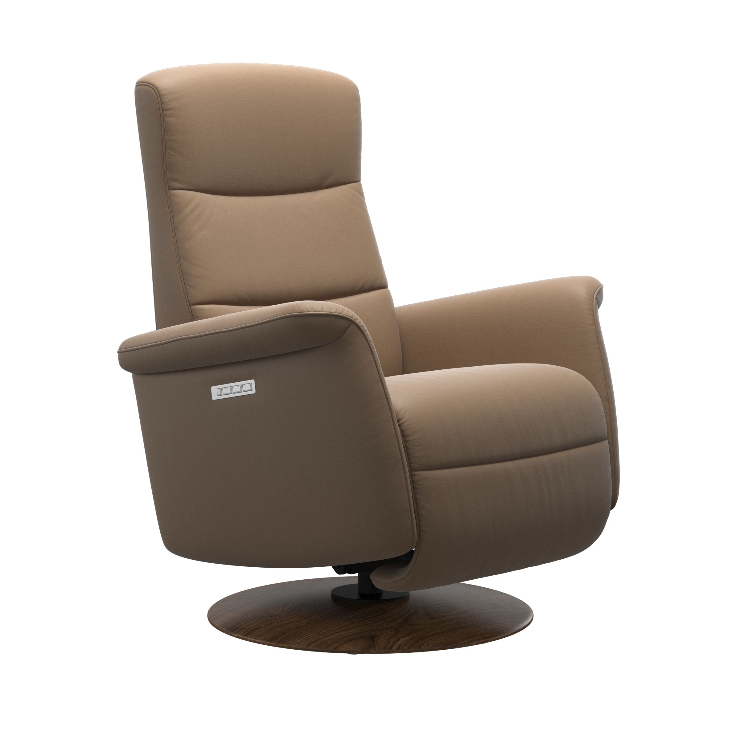 Stressless® Mike Power Recliner Chair Large in Almond/Aluminum Base CAN'T FIND ALUMINUM BASE ON THIS ONE