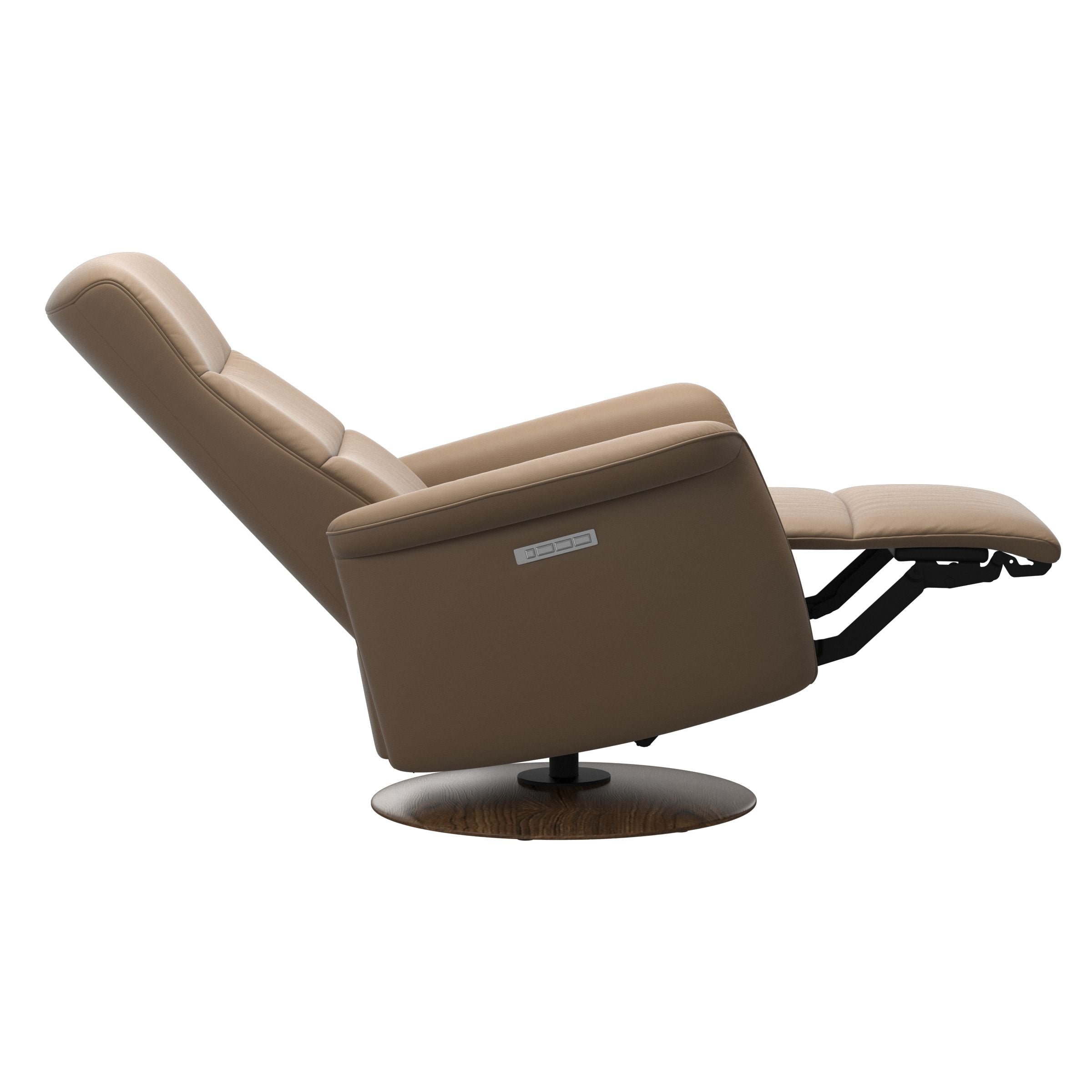 Stressless® Mike Power Recliner Chair Large in Almond/Aluminum Base CAN'T FIND ALUMINUM BASE ON THIS ONE