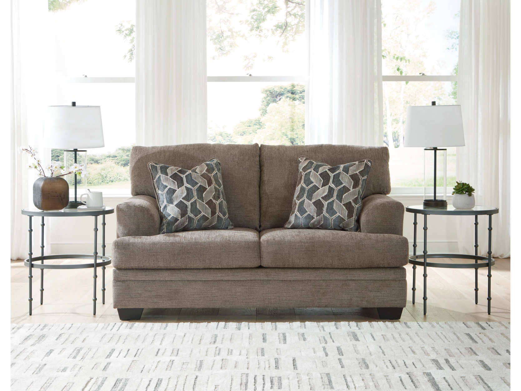 Stonemeade Fabric Loveseat in Nutmeg by Ashley