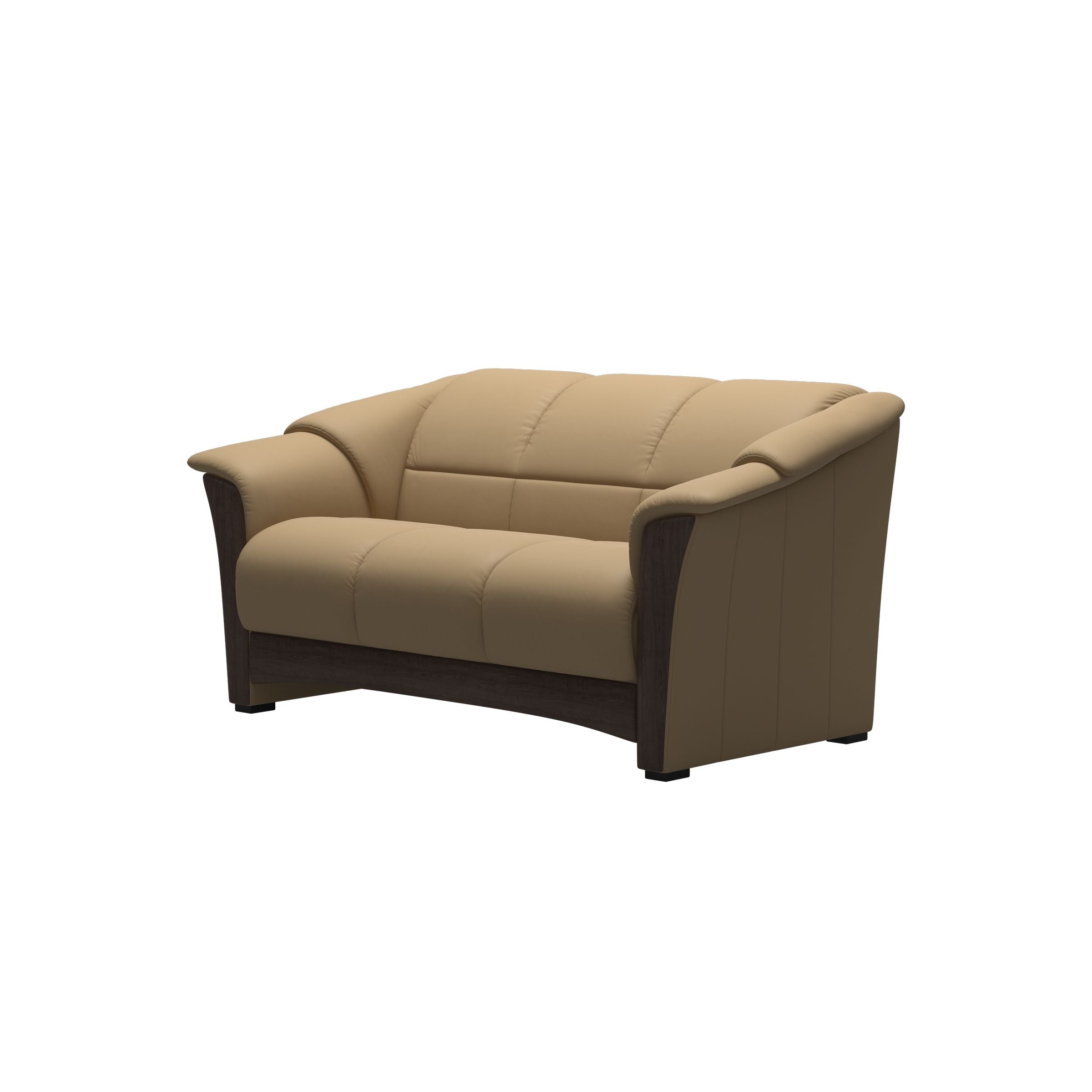 Stressless® Oslo Loveseat in Sand/Wenge Base