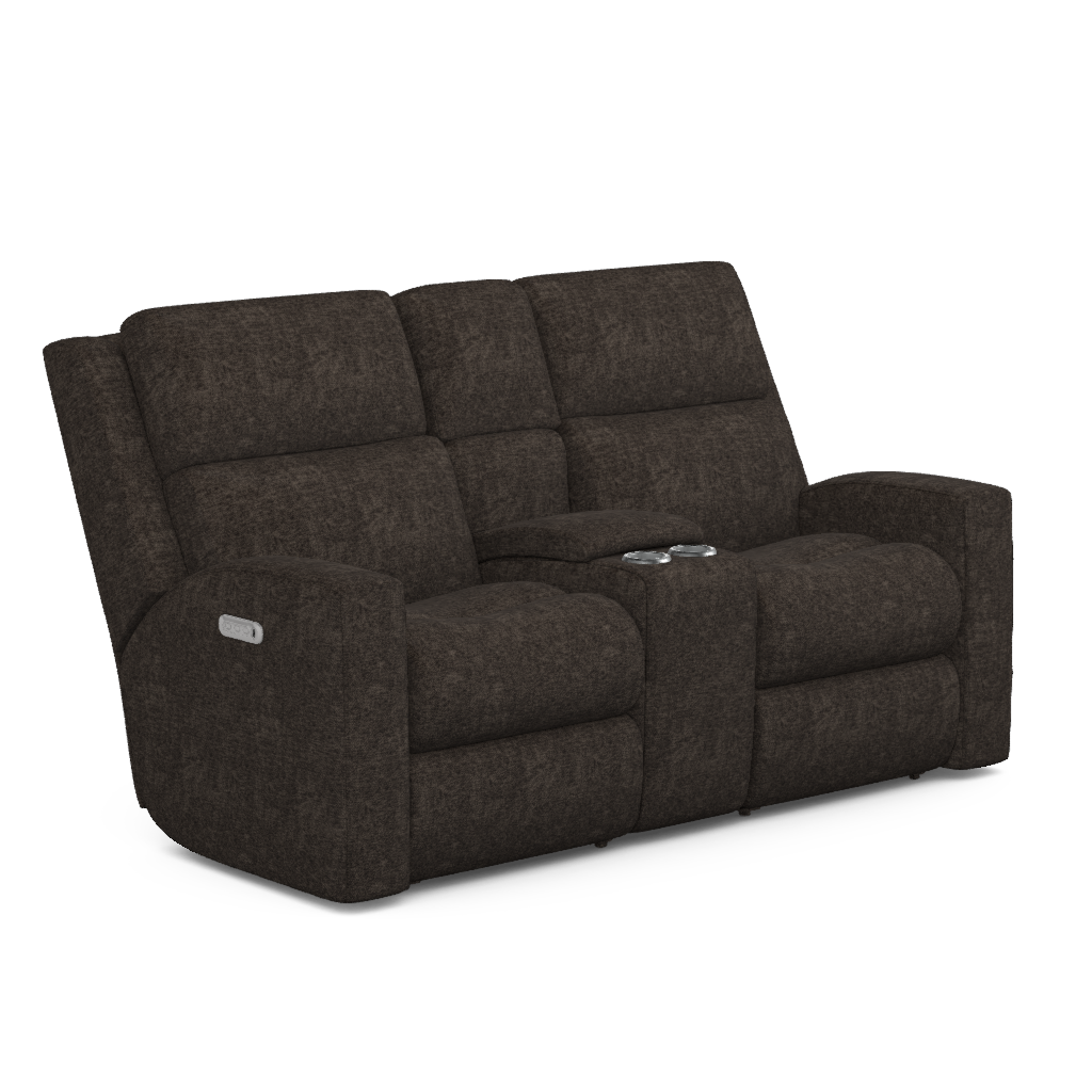 Score Power Reclining Loveseat With Console by Flexsteel