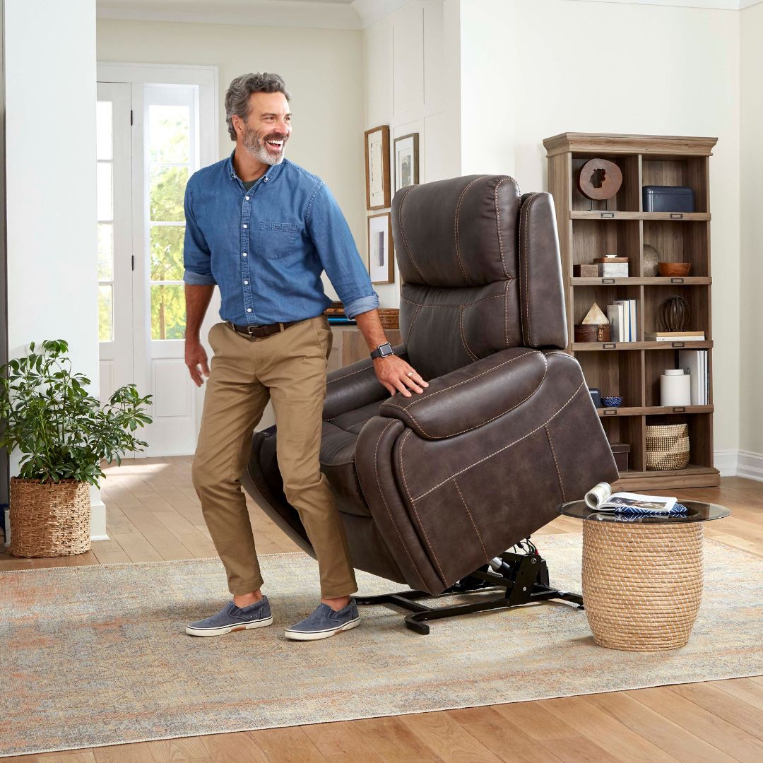 Sedona Medium Power Lift Chair Recliner in Graphite by Ultra Comfort