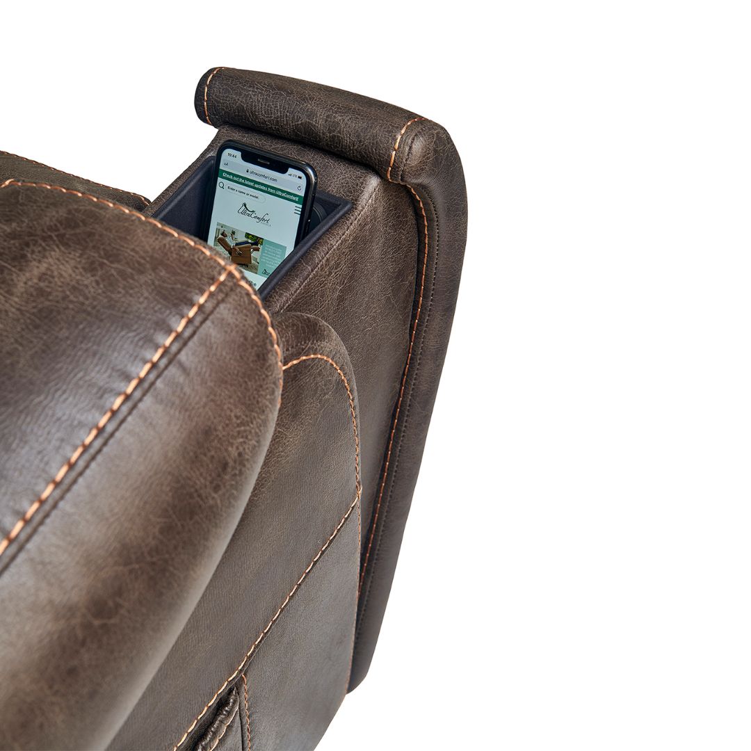 Sedona Medium Power Lift Chair Recliner in Graphite by Ultra Comfort