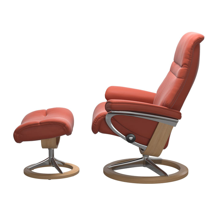 Stressless Sunrise Chair and Ottoman Small in Henna