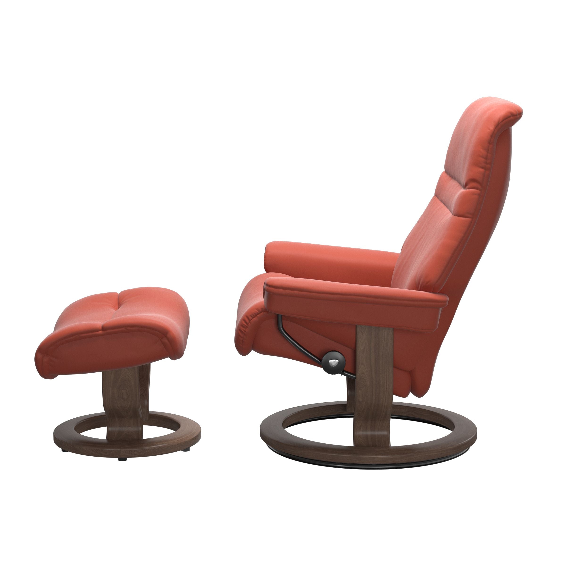 Stressless Sunrise Chair and Ottoman Small in Henna