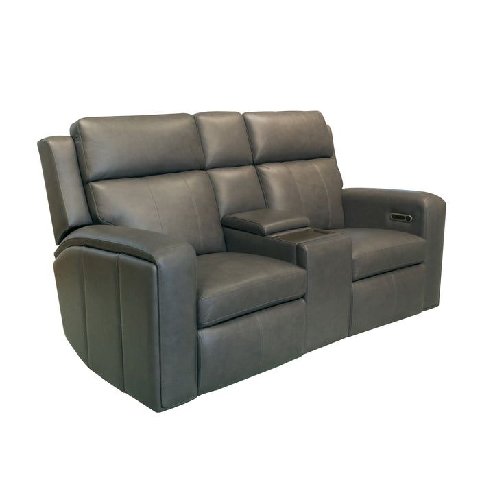 Wyatt Power Reclining Loveseat w/ Console & Power Headrests & Lumbar