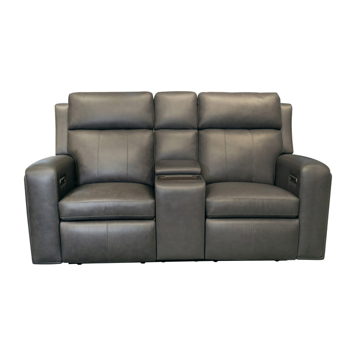 Wyatt Power Reclining Loveseat w/ Console & Power Headrests & Lumbar