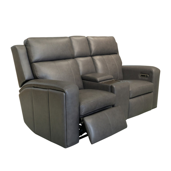 Wyatt Power Reclining Loveseat w/ Console & Power Headrests & Lumbar
